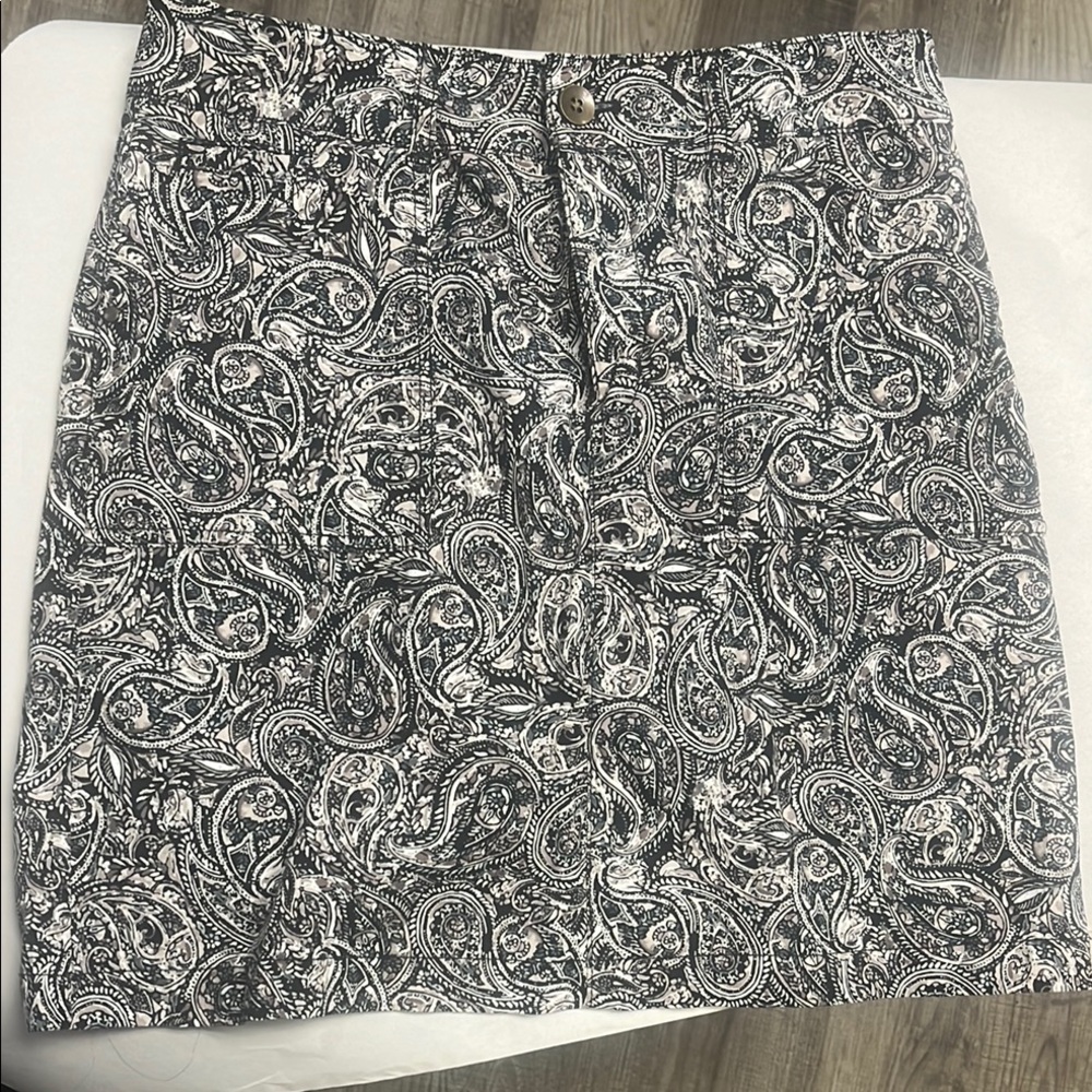 Croft & Barrow Black and White Mini Pencil Skirt Casual